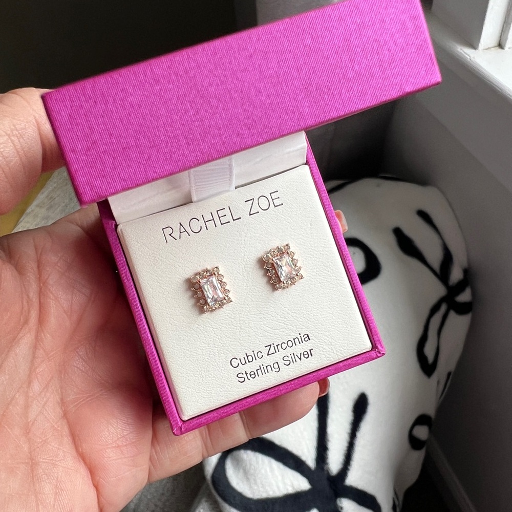 Rachel Zoe Gold Cubic Zirconia Earrings